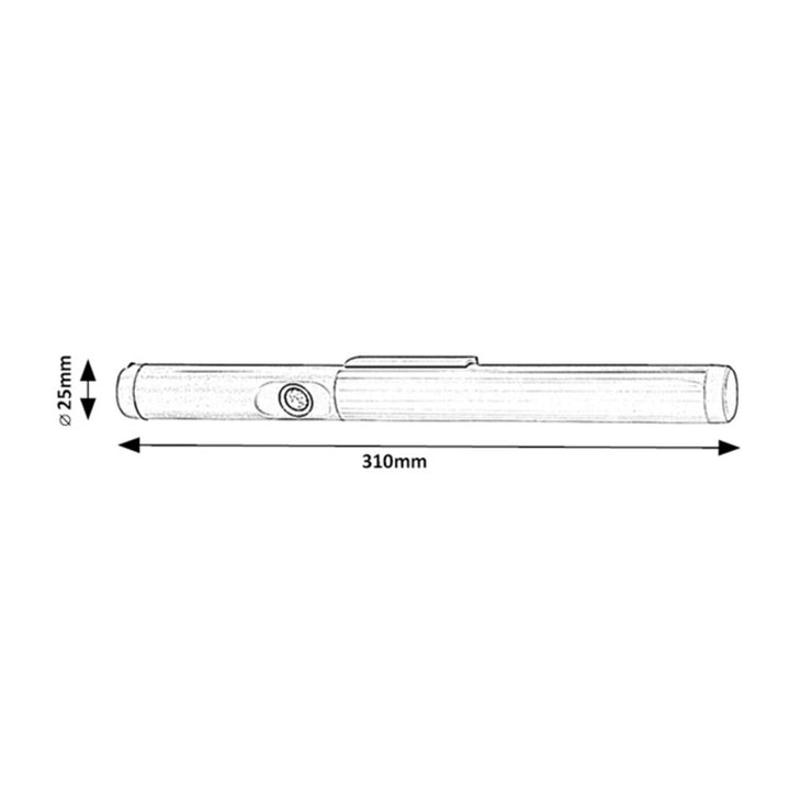 Lampe sous-meuble Rekar, 180 LM, IP20, couleur argent, LED 3 W, 78031