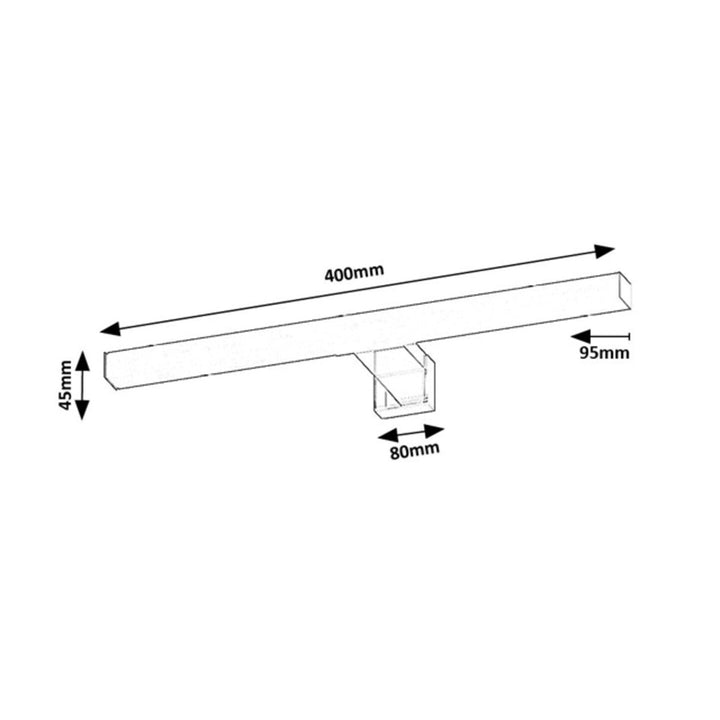 Lampe de salle de bains Rabalux Oliro LED 6 W, noire, IP44, 4 000 K, 75051
