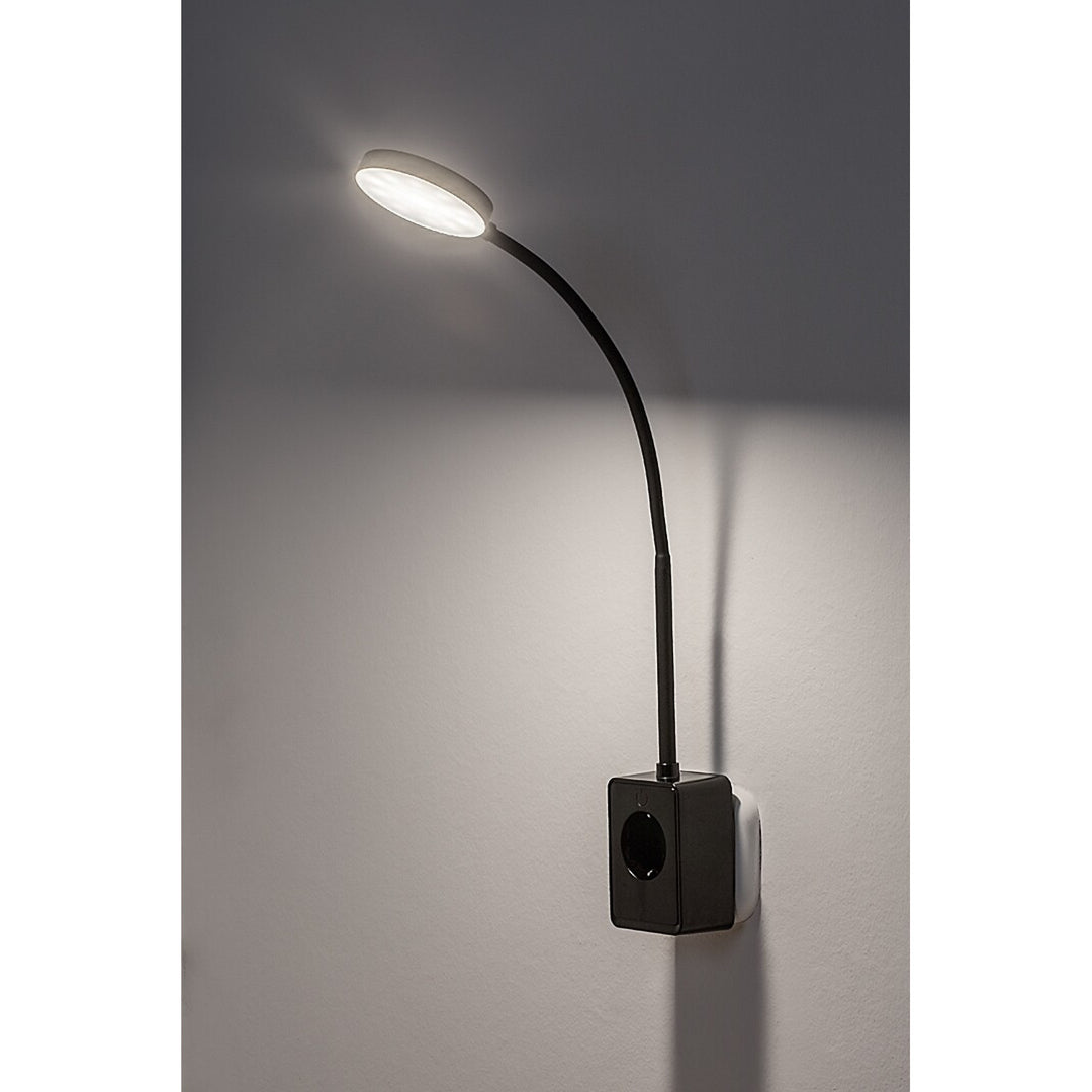 Applique murale Rabalux Tivro, LED 4 W, noire, IP20, 3 températures de couleur : 3000, 4000, 6000, 71284