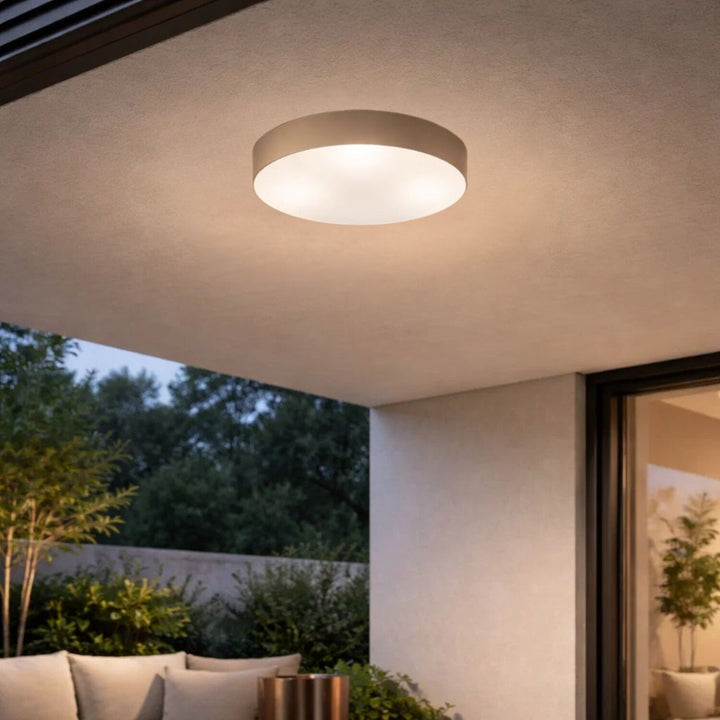 Lampe Rabalix Dolen, gris-beige, 3x E27, 9 W max., IP43, 75068