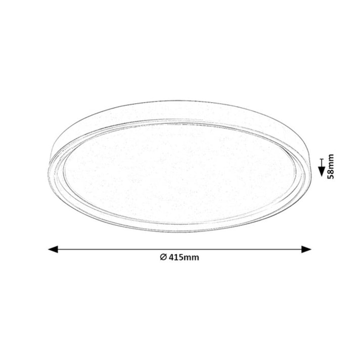 Plafonnier Rabalux Zerina, 31 W, IP40, blanc, 3 000-6 500 K, fonction mémoire, avec télécommande, fonction minuterie, effet veilleuse, 75086