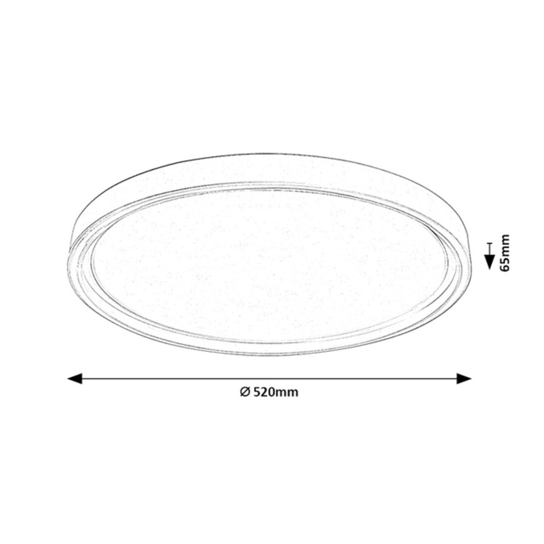 Plafonnier Rabalux Zerina, 54 W, IP40, blanc, 3 000-6 500 K, fonction mémoire, avec télécommande, fonction minuterie, effet veilleuse, 75087