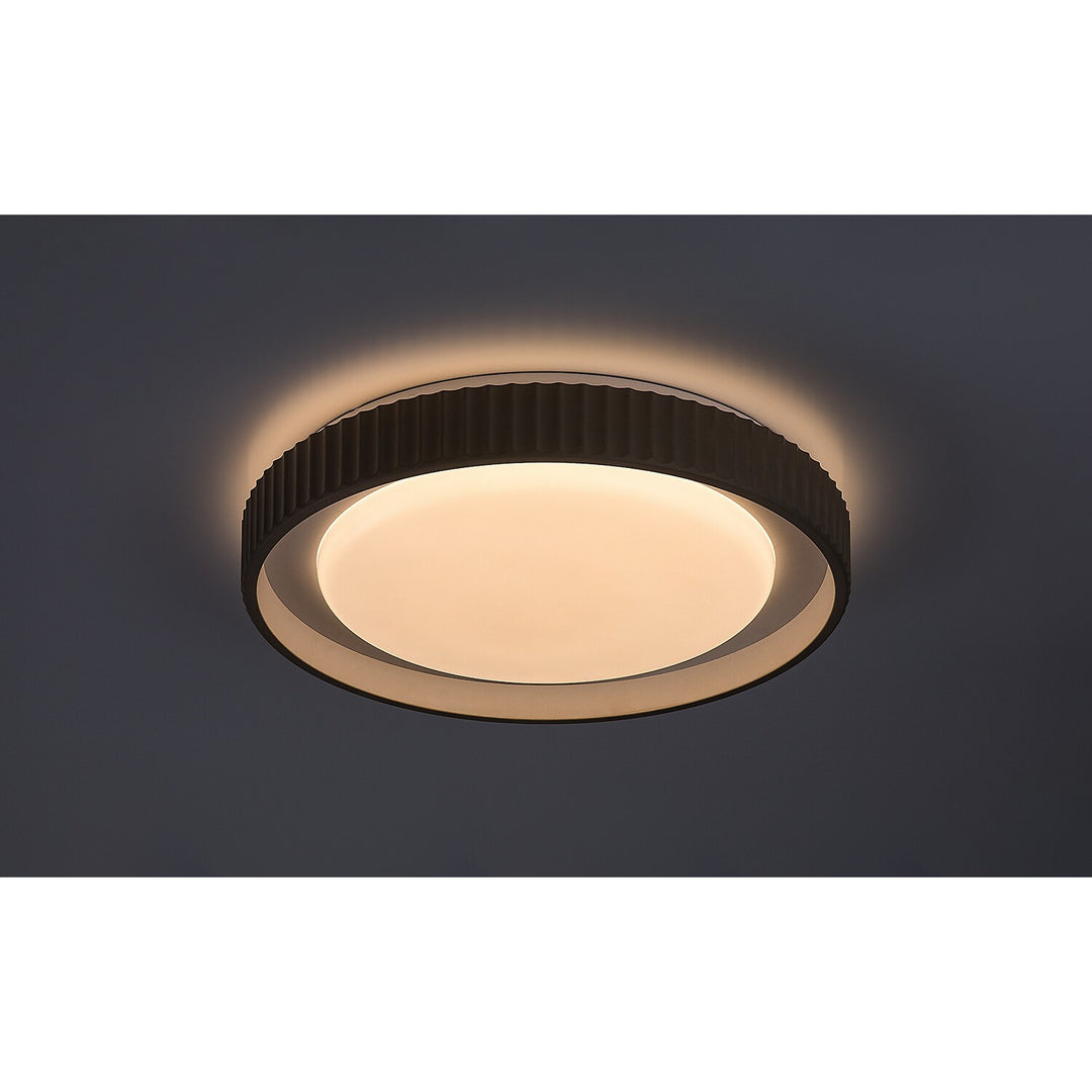 Lampe Pastello LED 48 W IP20 gris-beige 3 000-6 500 K, fonction mémoire avec télécommande, fonction minuterie, effet veilleuse, 71345