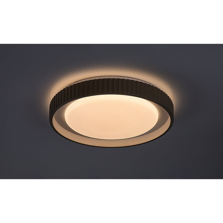Lampe Pastello LED 48 W IP20 gris-beige 3 000-6 500 K, fonction mémoire avec télécommande, fonction minuterie, effet veilleuse, 71345