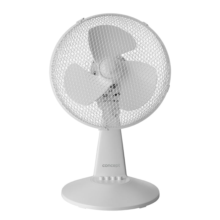 Ventilateur de bureau Concept, couleur blanche, 3 vitesses, oscillation, fonctionnement silencieux, inclinaison réglable, VS5040