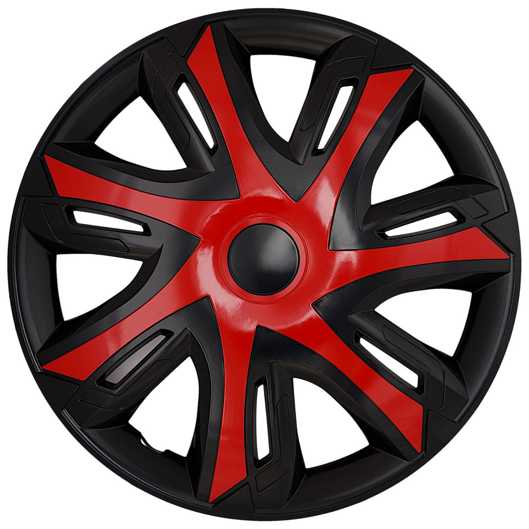 Enjoliveurs universels 14 pouces NRM N-Power rouge/noir, lot de 4