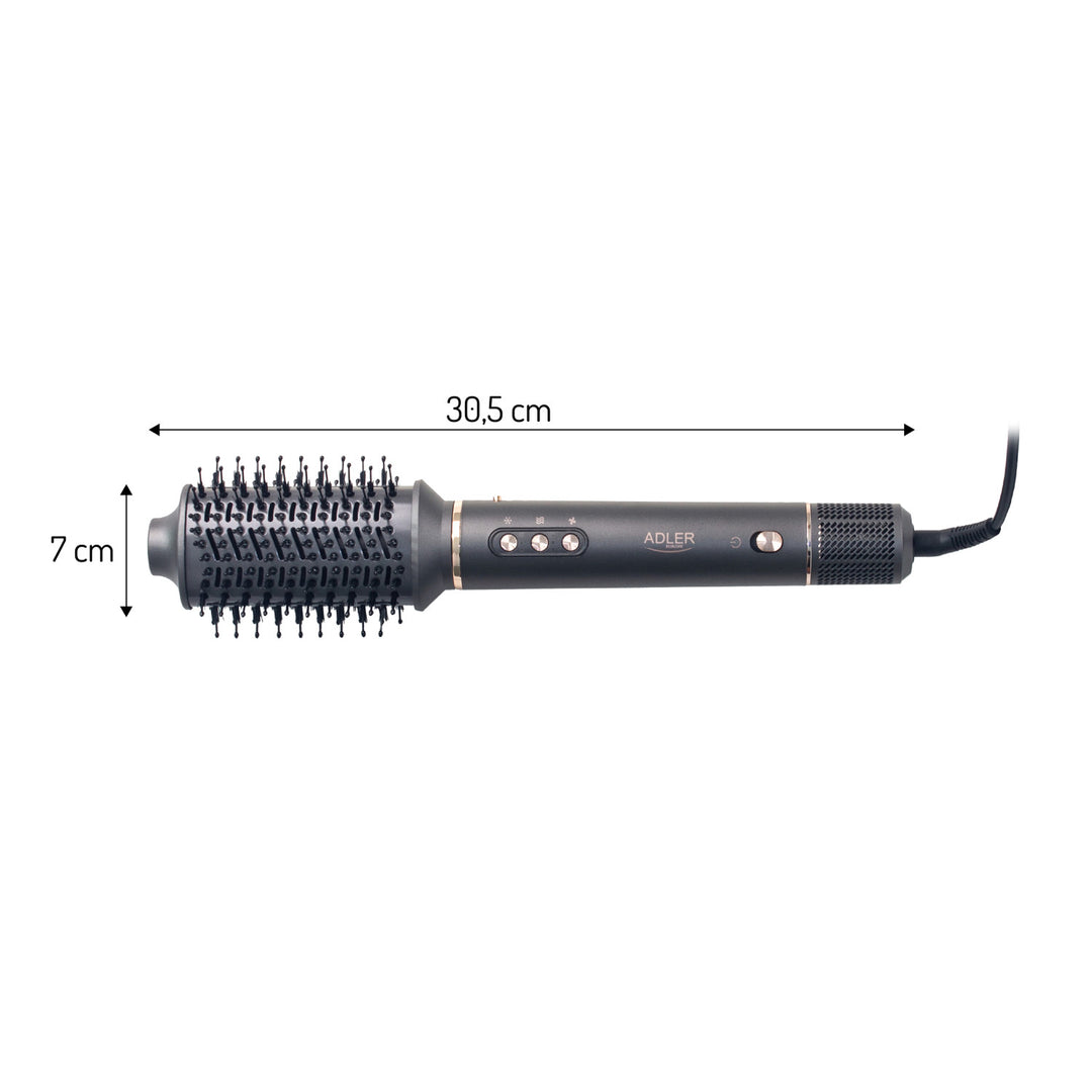 Sèche-cheveux et fer à boucler 7 en 1 - 7 embouts, ionisation, air froid, 3 températures, 3 vitesses, étui de voyage, AD 2030, Adler