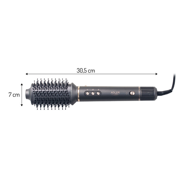Sèche-cheveux et fer à boucler 7 en 1 - 7 embouts, ionisation, air froid, 3 températures, 3 vitesses, étui de voyage, AD 2030, Adler