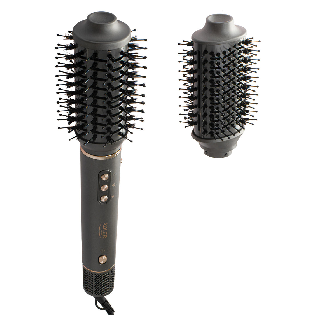 Sèche-cheveux et fer à boucler 7 en 1 - 7 embouts, ionisation, air froid, 3 températures, 3 vitesses, étui de voyage, AD 2030, Adler