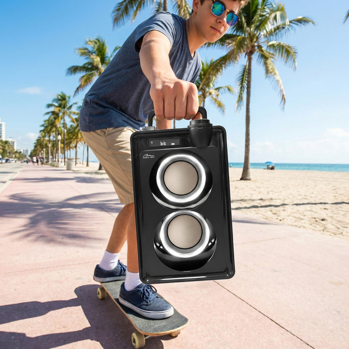Enceinte Bluetooth portable OVERBOX MT3186, radio FM, prise en charge des cartes SD et USB, puissance RMS de 30 W, Mediatech