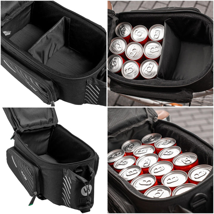 Sac, sacoche de vélo pour porte-bagages, arrière, capacité 12 l, imperméable, Vayox