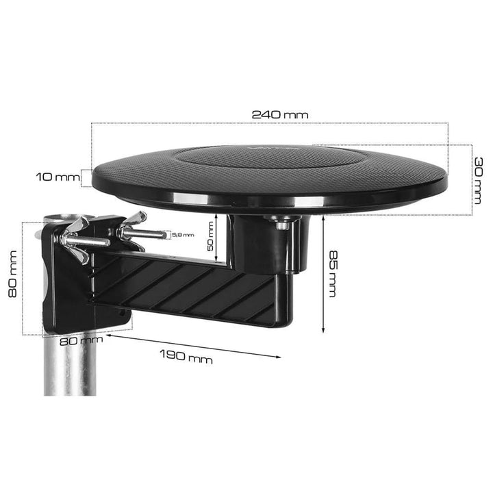 Antenne DVBT-2 pour la télévision hertzienne, omnidirectionnelle MUX8 4K, filtre 5G LTE Digital360 Vayox