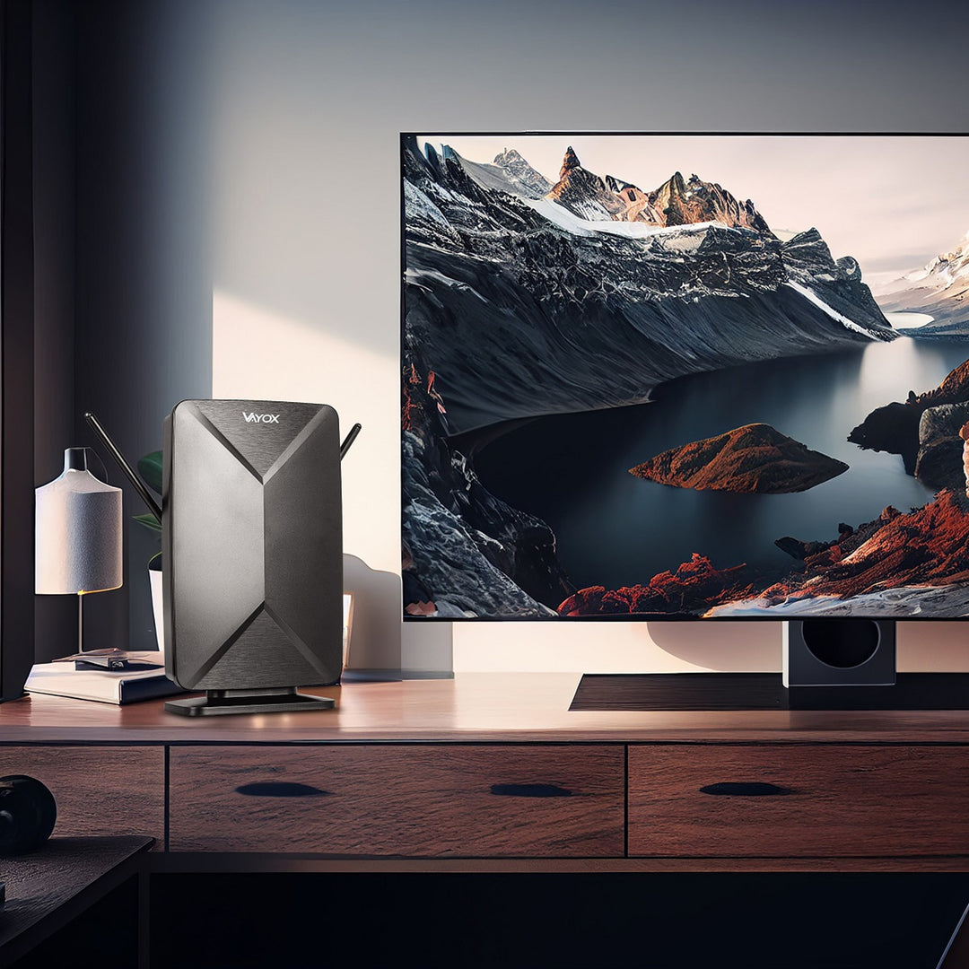 Antenne active, d'intérieur, d'extérieur, DVB-T2, télévision terrestre 4K, Vayox