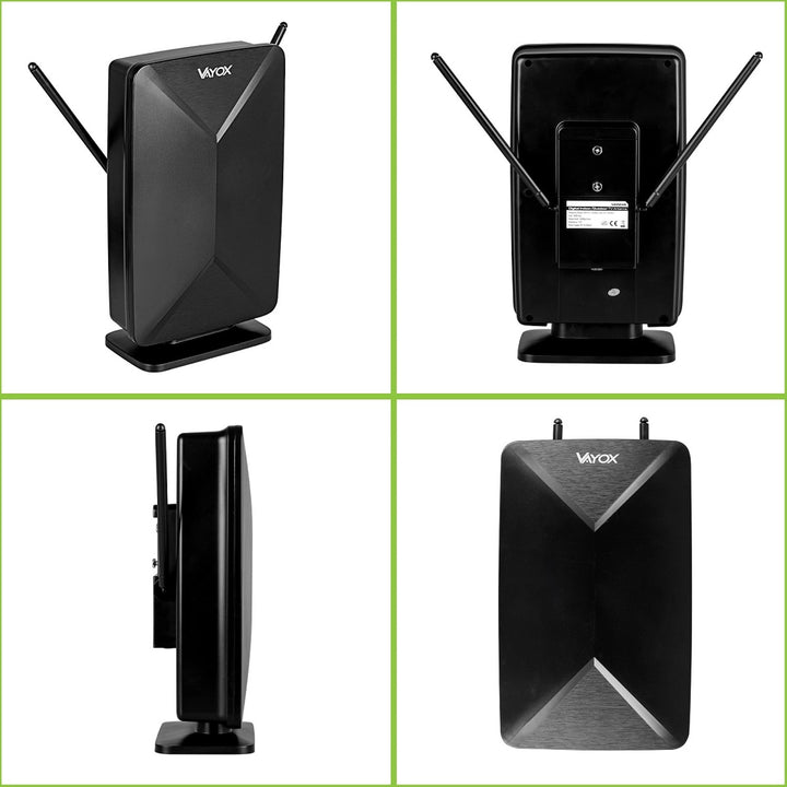 Antenne active, d'intérieur, d'extérieur, DVB-T2, télévision terrestre 4K, Vayox