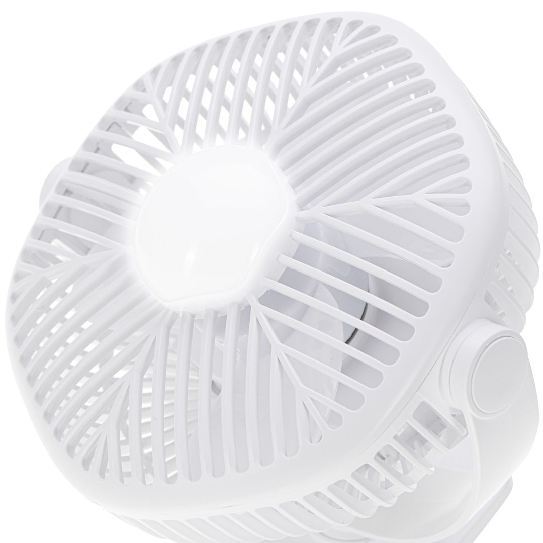 Ventilateur sans fil 5"/12,7 cm avec clip - USB / LED, AD 7335, Adler