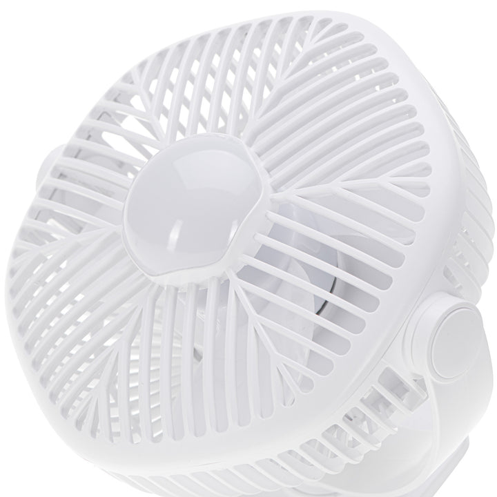 Ventilateur sans fil 5"/12,7 cm avec clip - USB / LED, AD 7335, Adler