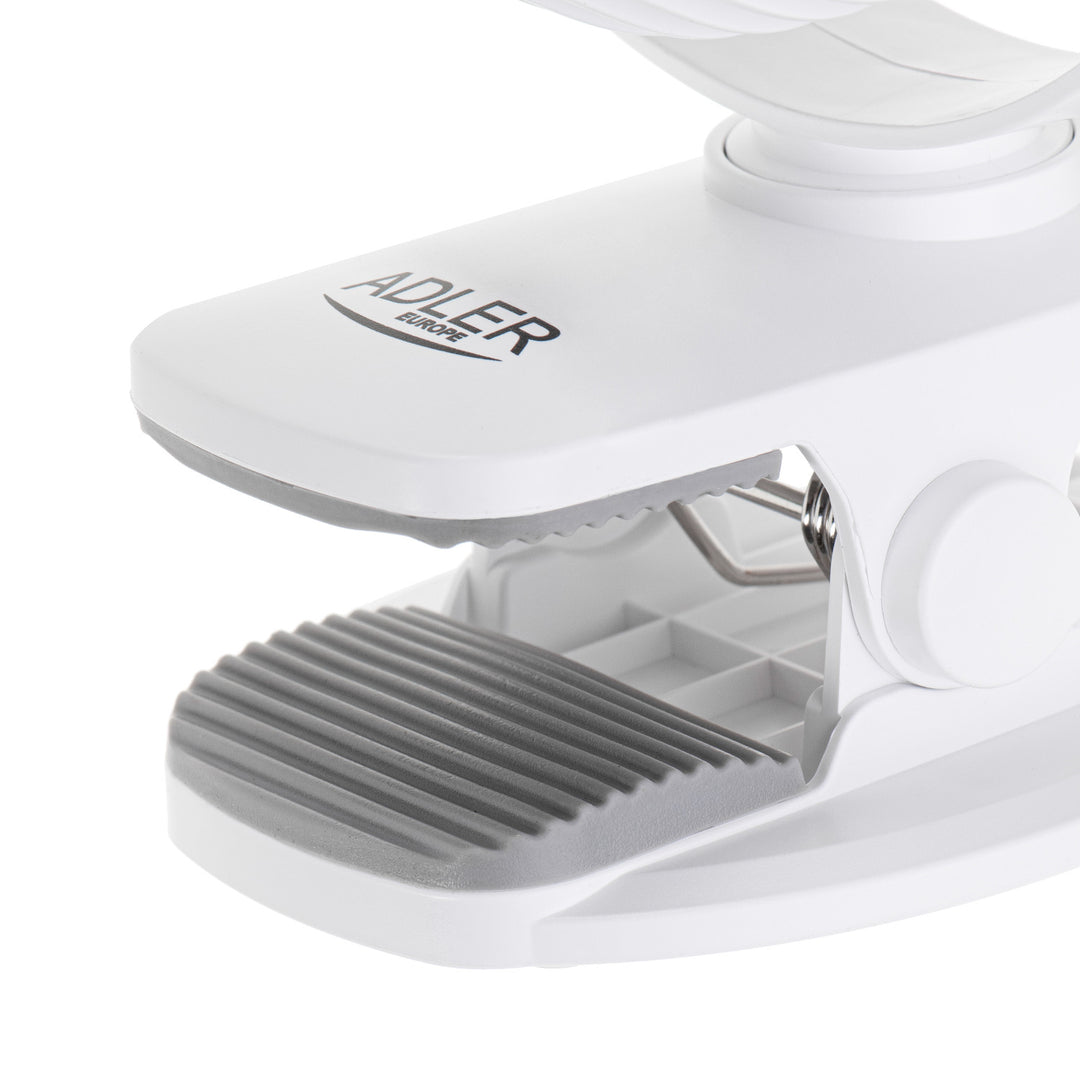 Ventilateur sans fil 5"/12,7 cm avec clip - USB / LED, AD 7335, Adler