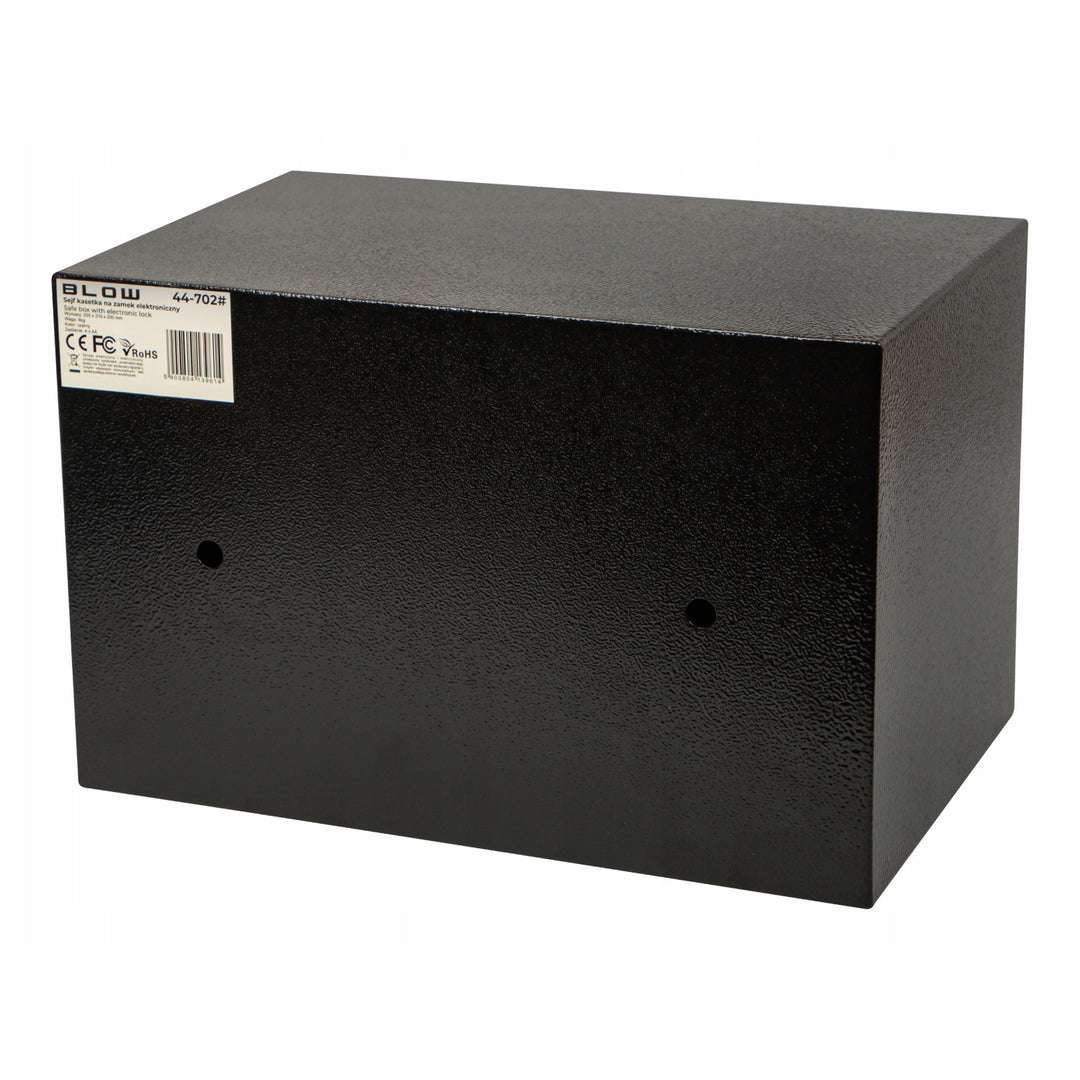 Coffre-fort à serrure électronique Blow, dimensions 31 x 20 x 20 cm, fermeture à clé + code, 44-702