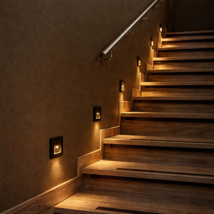 Lampe Lunca LED 1 W IP20 noire 3 000, 4 500, 6 500 K, détecteur de mouvement, détecteur de luminosité, 77197, 2 pièces