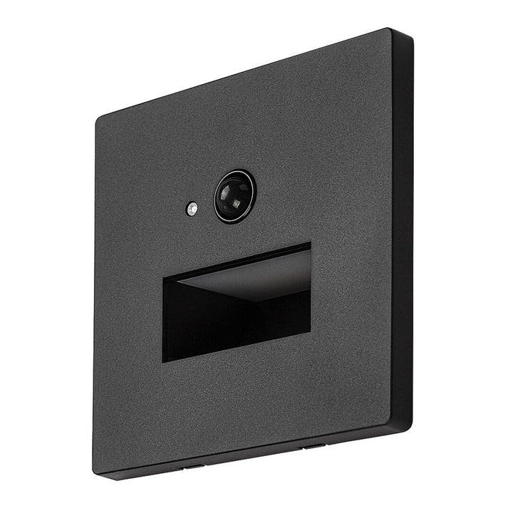 Lampe Lunca LED 1 W IP20 noire 3 000, 4 500, 6 500 K, détecteur de mouvement, détecteur de luminosité, 77197, lot de 4
