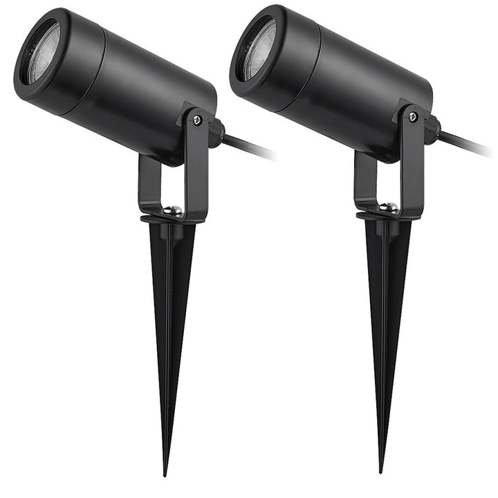 Lampe d'extérieur Rabalux Krobia, IP65, couleur noire, culot GU10, 4 W max., 7814, 2 pièces
