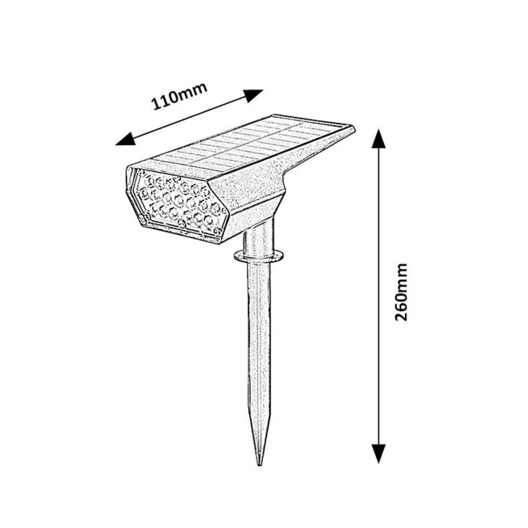Lampe solaire Rabalux Nantes, 50 LM IP65, noire, LED 0,5 W, 77088, lot de 4