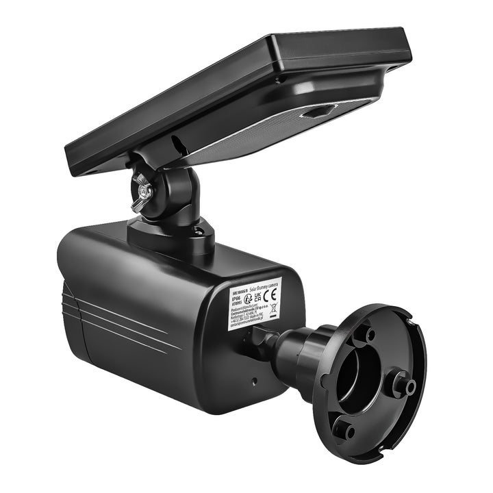 Fausse caméra solaire, LED clignotante, détecteur de mouvement, éclairage LED, autocollants inclus, SOL1800S/B, lot de 4