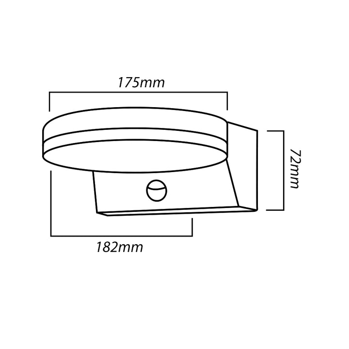 Lampe LED avec détecteur de mouvement Maclean, détecteur de mouvement PIR, couleur blanche, 15 W, IP65, 1 560 lm, lumière blanche neutre (4 000 K) MCE344 W, lot de 2