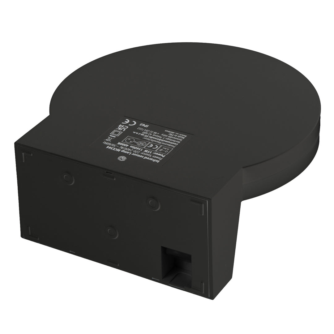 Lampe LED avec détecteur de mouvement Maclean, détecteur de mouvement PIR, couleur noire, 15 W, IP65, 1 560 lm, blanc neutre (4 000 K) MCE344 B, lot de 2
