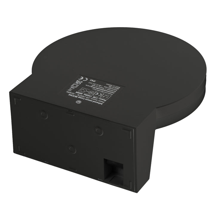 Lampe LED avec détecteur de mouvement Maclean, détecteur de mouvement PIR, couleur noire, 15 W, IP65, 1 560 lm, blanc neutre (4 000 K) MCE344 B, lot de 2
