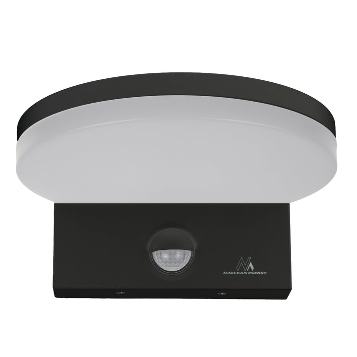 Lampe LED avec détecteur de mouvement Maclean, détecteur de mouvement PIR, couleur noire, 15 W, IP65, 1 560 lm, blanc neutre (4 000 K) MCE344 B, lot de 2