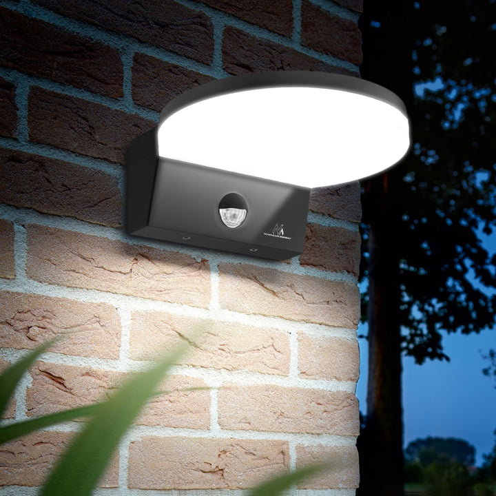 Lampe LED avec détecteur de mouvement Maclean, détecteur de mouvement PIR, couleur grise, 15 W, IP65, 1 560 lm, blanc neutre (4 000 K) MCE344 GR, lot de 2