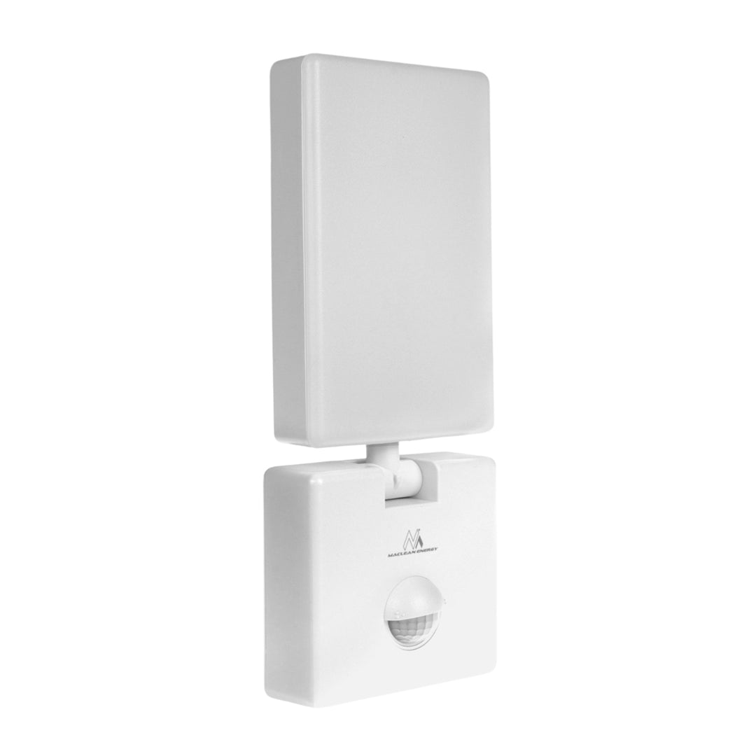 Lampe LED avec détecteur de mouvement Maclean, détecteur de mouvement PIR, couleur blanche, 10 W, IP65, 800 lm, lumière blanche neutre (4 000 K) MCE516 W, lot de 2