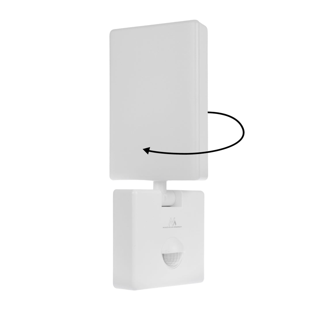 Lampe LED avec détecteur de mouvement Maclean, détecteur de mouvement PIR, couleur blanche, 10 W, IP65, 800 lm, lumière blanche neutre (4 000 K) MCE516 W, lot de 2