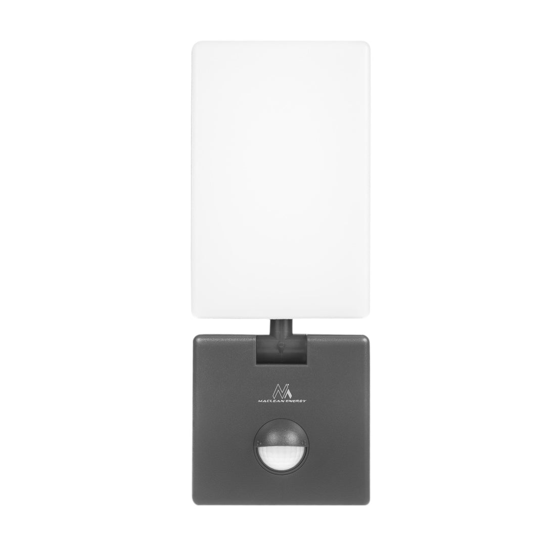 Lampe LED avec détecteur de mouvement Maclean, détecteur de mouvement PIR, couleur grise, 10 W, IP65, 800 lm, lumière blanche neutre (4 000 K) MCE516 GR, lot de 2