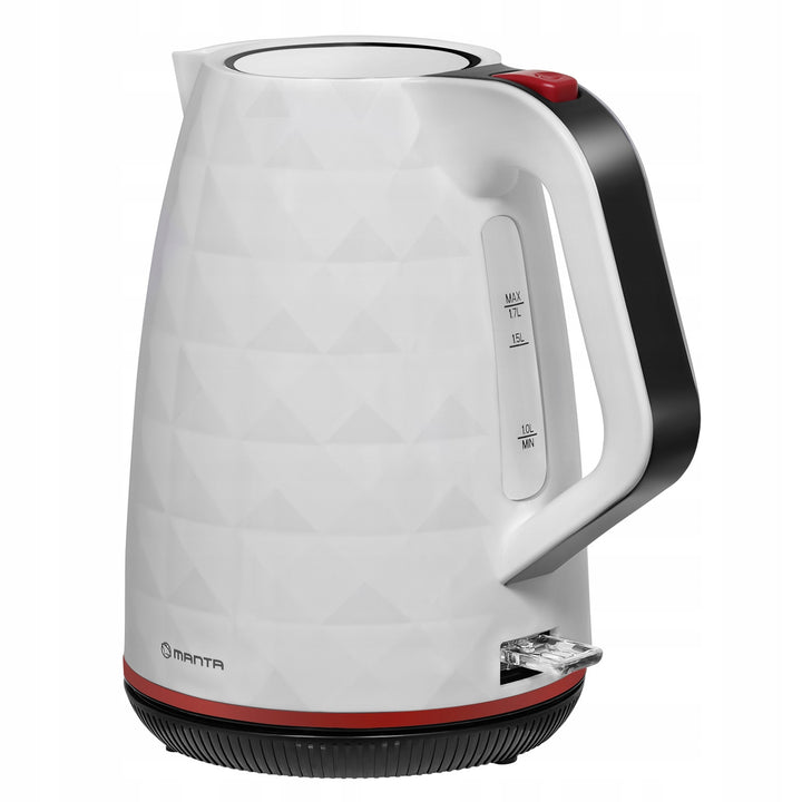 Bouilloire électrique sans fil Manta ORISA 1,7 L 2 200 W, blanche