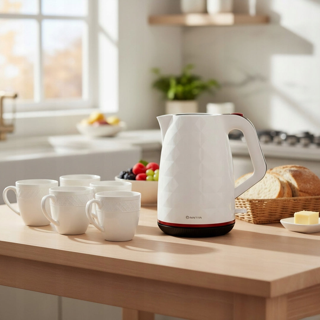 Bouilloire électrique sans fil Manta ORISA 1,7 L 2 200 W, blanche