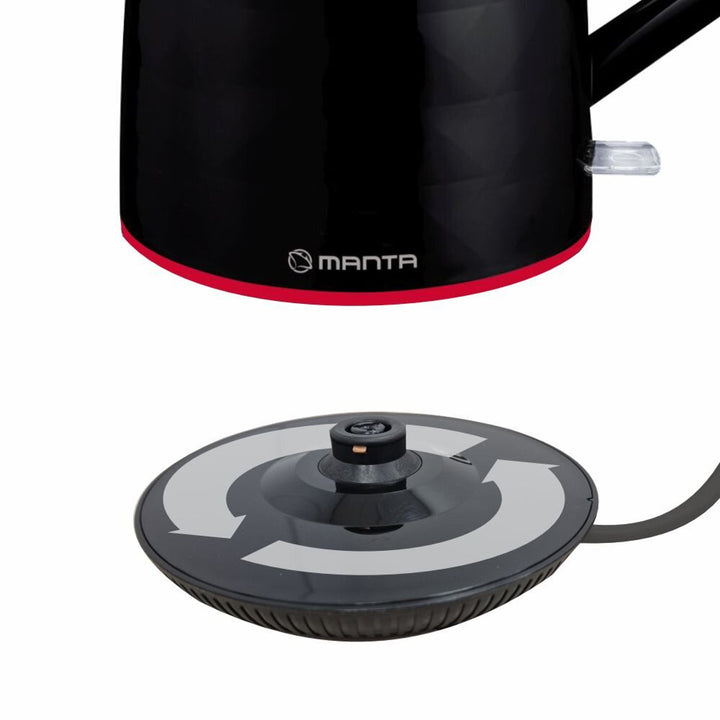 Bouilloire électrique sans fil Manta ORISA 1,7 L 2 200 W, noire