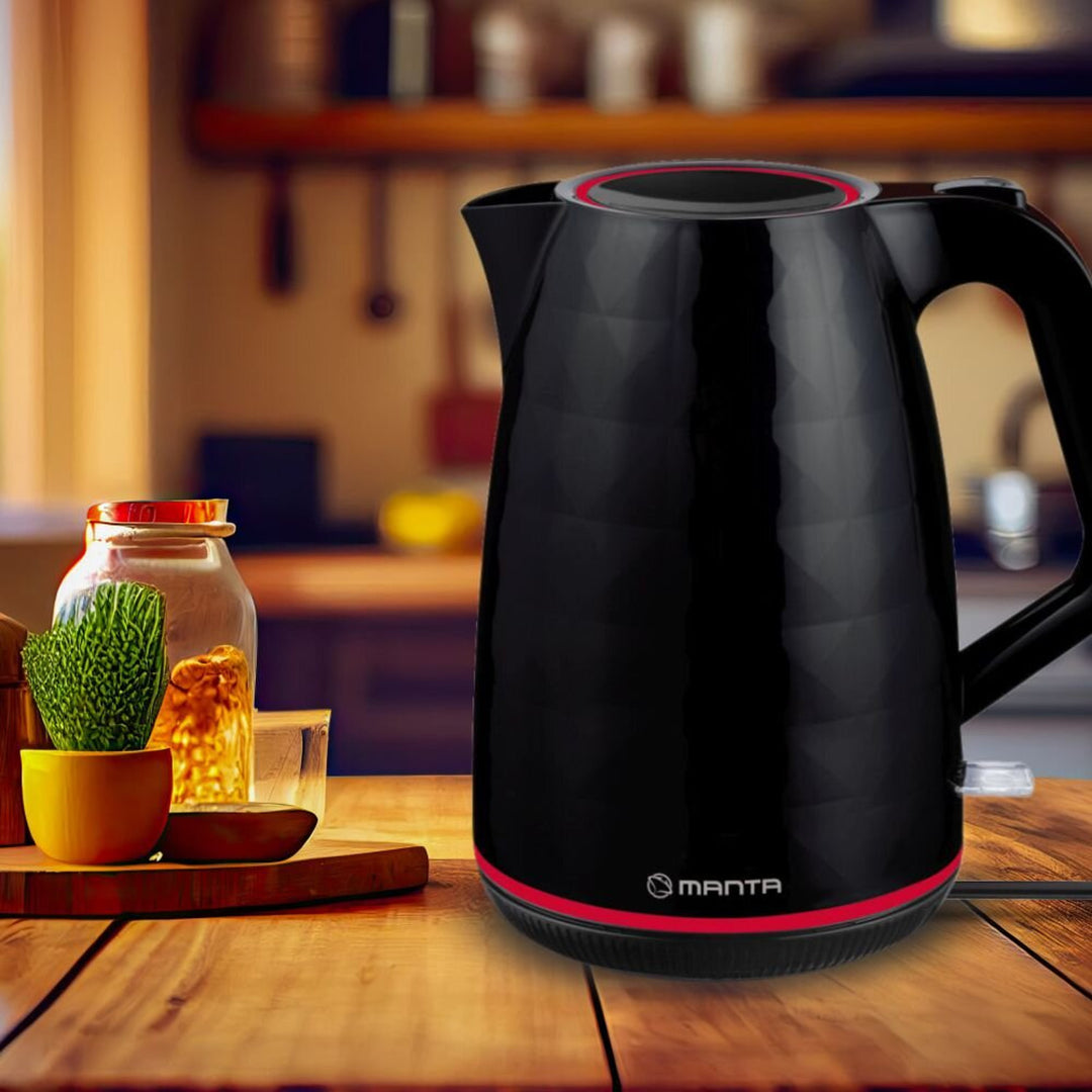 Bouilloire électrique sans fil Manta ORISA 1,7 L 2 200 W, noire