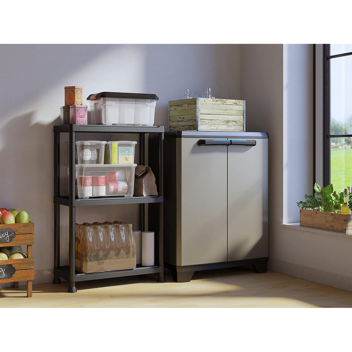 Armoire à outils/de jardin Keter, étagère réglable, double porte avec poignées, résistante aux intempéries, 240865