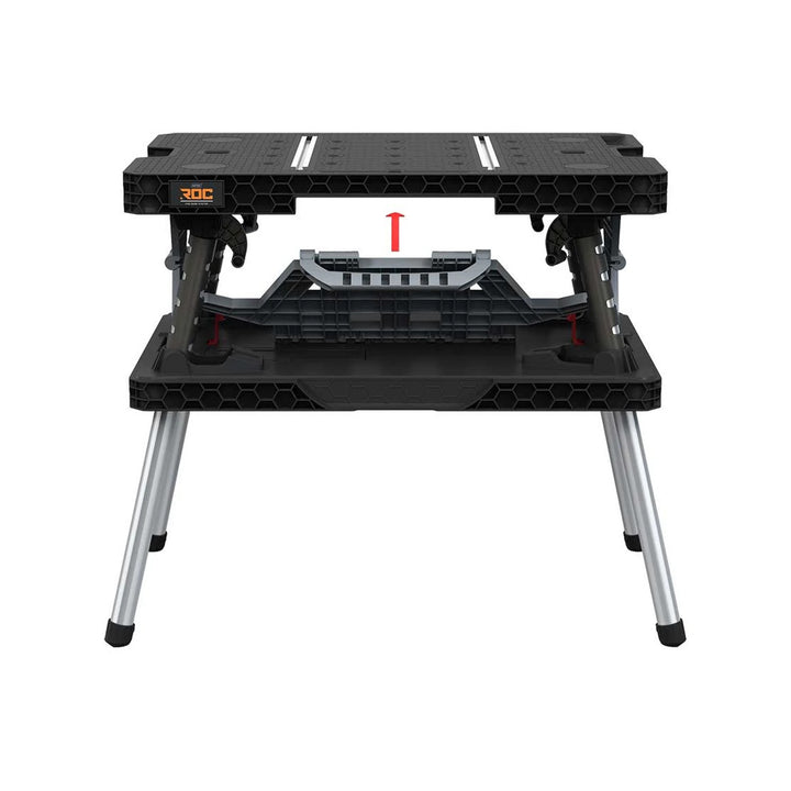 Table d'atelier pliante 2.0 Keter, capacité de charge 453 kg, surface de travail 85 x 56 cm, pieds métalliques stables, 271269