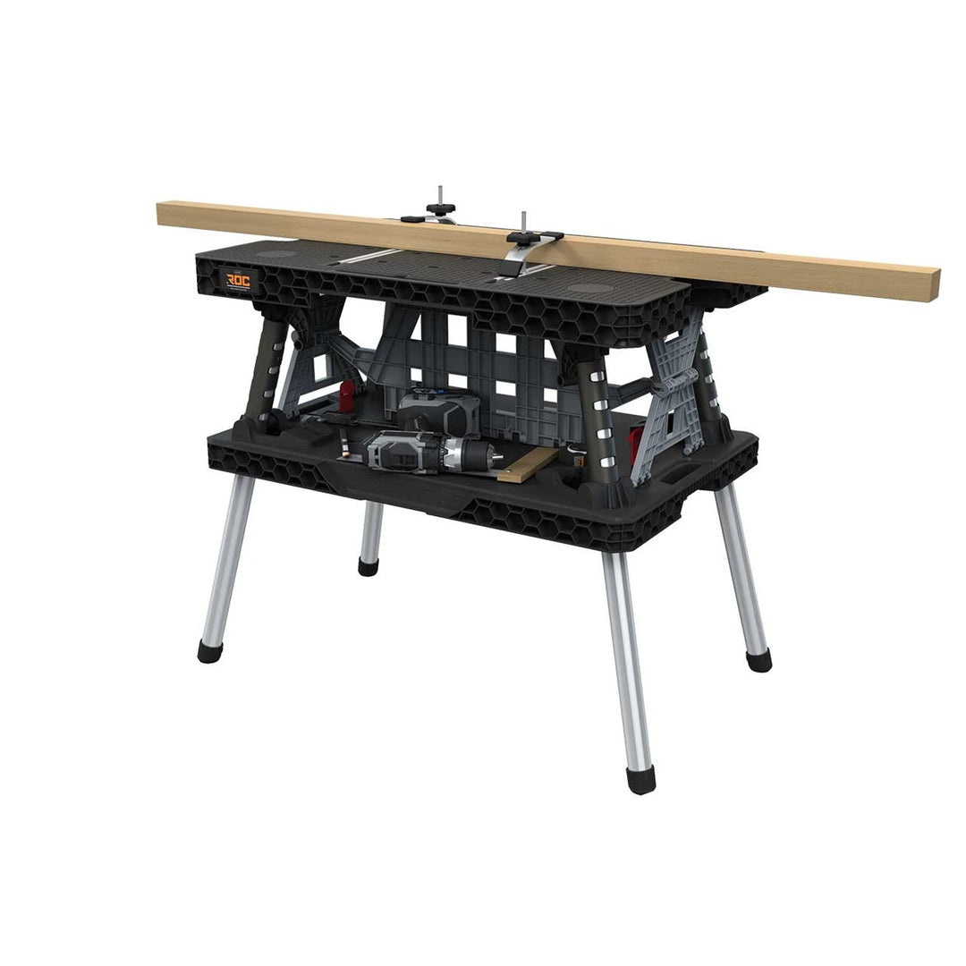 Table d'atelier pliante 2.0 Keter, capacité de charge 453 kg, surface de travail 85 x 56 cm, pieds métalliques stables, 271269