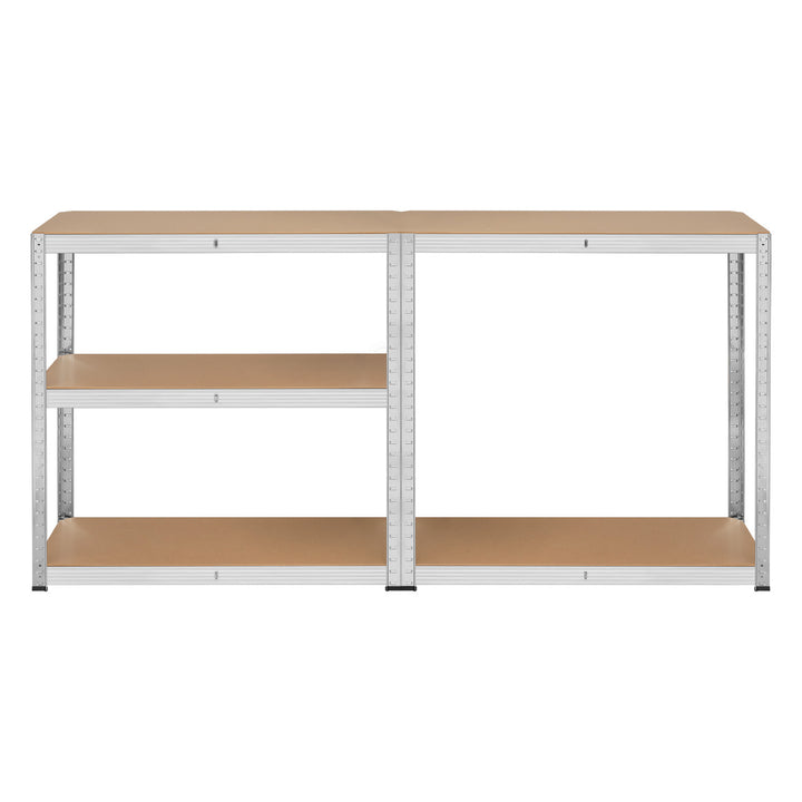Rayonnage métallique de stockage, 5 tablettes, charge maximale de 750 kg, 180 x 90 x 40, couleur argentée, modèle Rebel