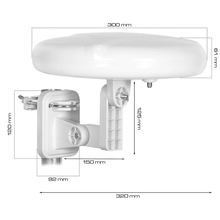 Antenne extérieure Digital360 4G LTE FM VHF UHF VA0024 Vayox
