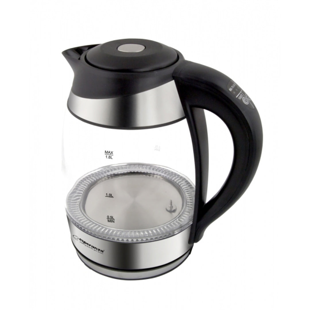 Bouilloire électrique en verre, avec voyant LED et thermostat, 1,8 l, Esperanza