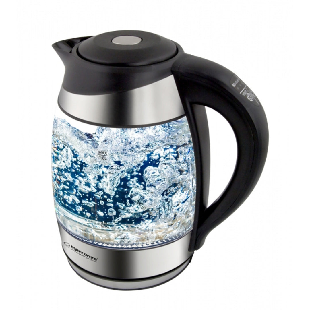 Bouilloire électrique en verre, avec voyant LED et thermostat, 1,8 l, Esperanza