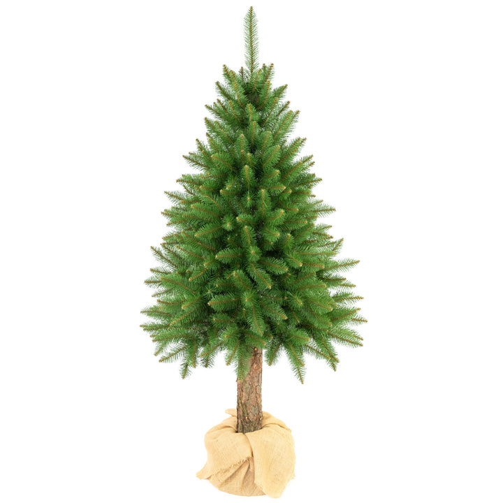 Sapin de Noël en épicéa sur tronc, modèle Premium, 160 cm, feuillage dense et réaliste, Damich