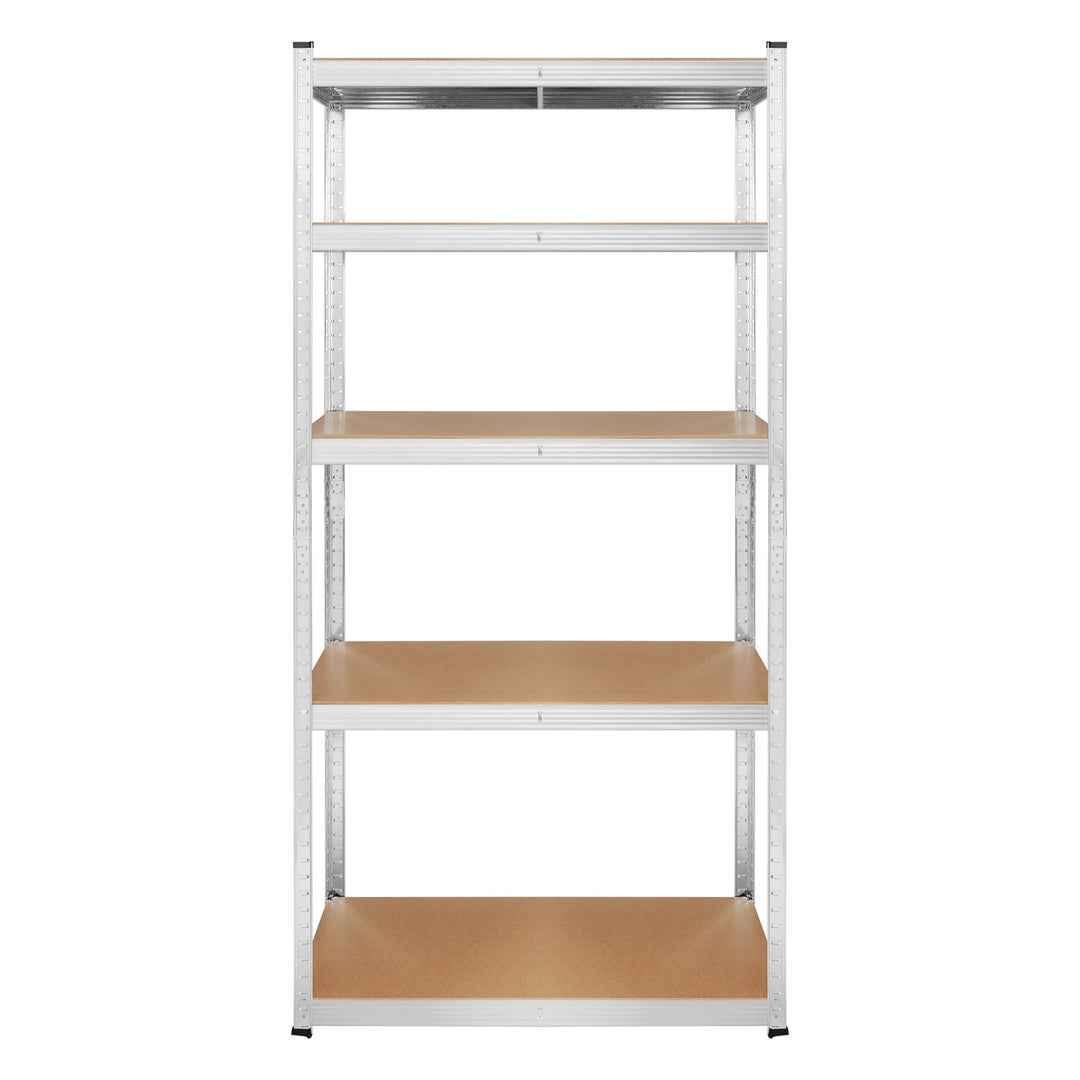 Rayonnage métallique de stockage, 5 tablettes, charge maximale de 750 kg, 180 x 90 x 40, couleur argent « Rebel », 2 pièces