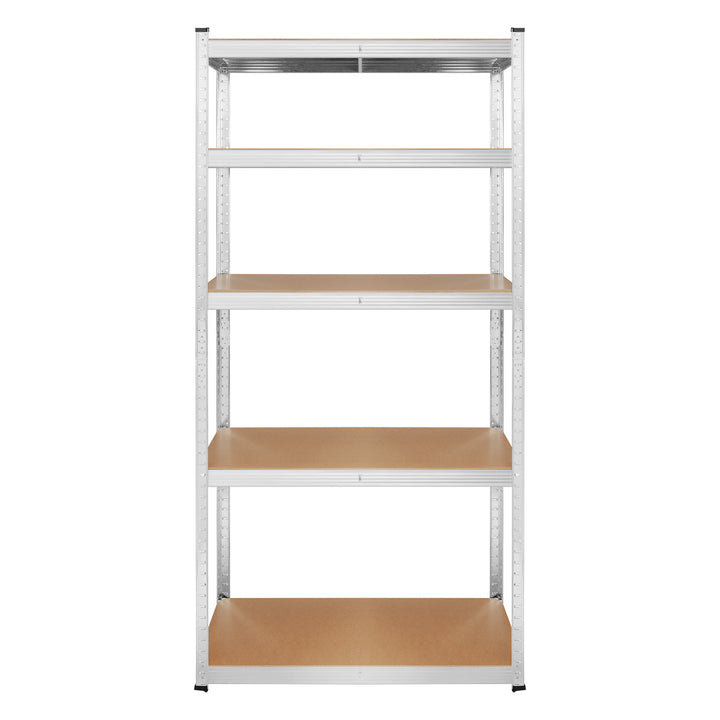 Rayonnage métallique de stockage, 5 tablettes, charge maximale de 750 kg, 180 x 90 x 40, couleur argent « Rebel », 2 pièces
