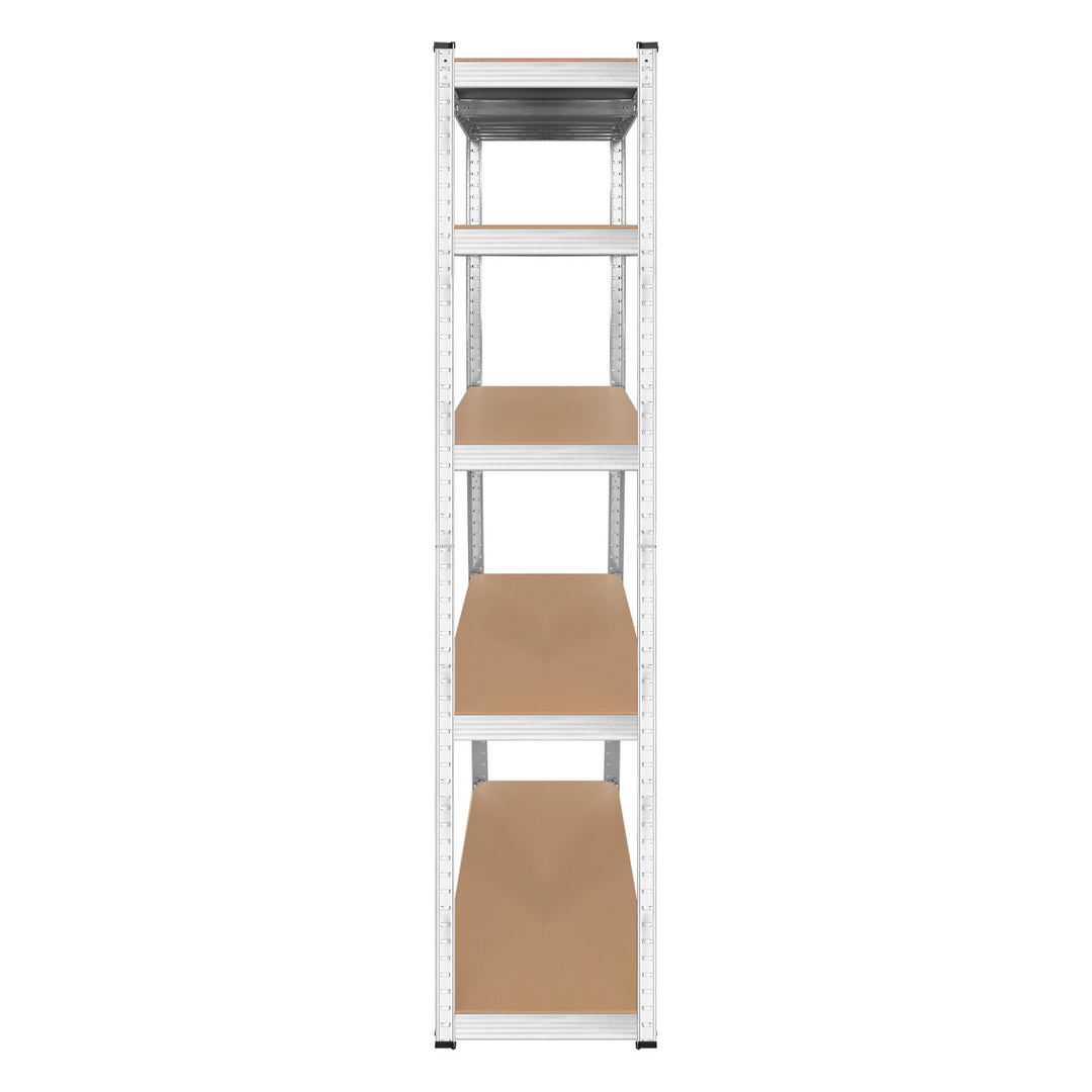 Rayonnage métallique de stockage, 5 tablettes, charge maximale de 750 kg, 180 x 90 x 40, couleur argent « Rebel », 2 pièces